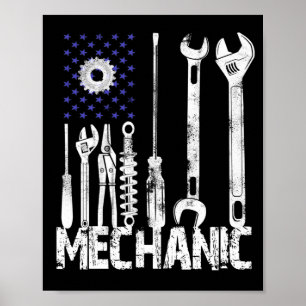 Mechanic Älskare   Mechanic USA flagga Poster