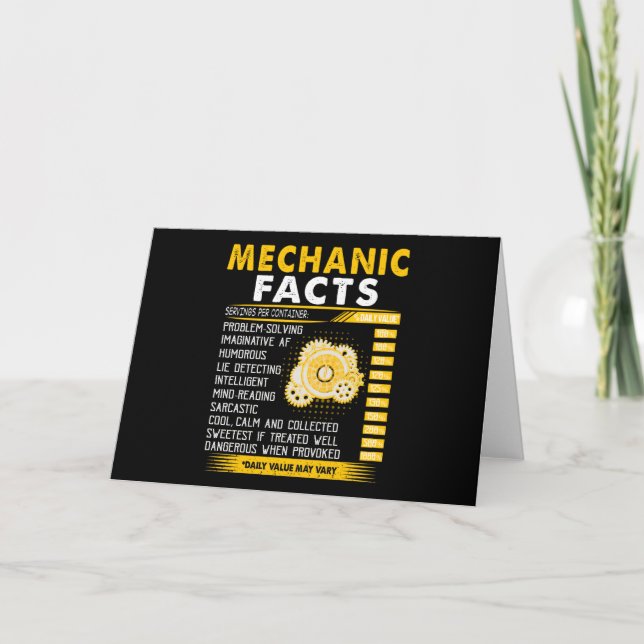 Mechanic Älskare | Mekaniska fakta Kort (Framsida)