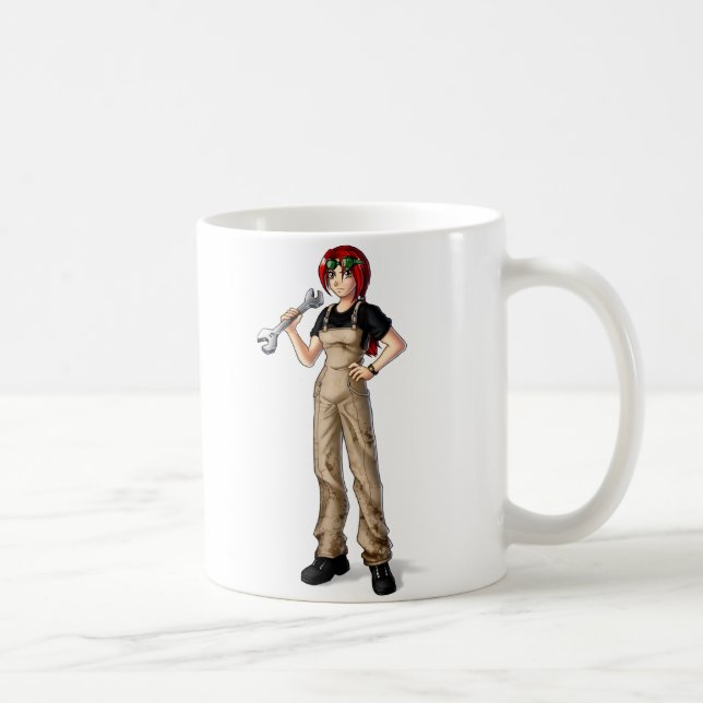 Mechanic Anime Girl Kaffemugg (Höger)
