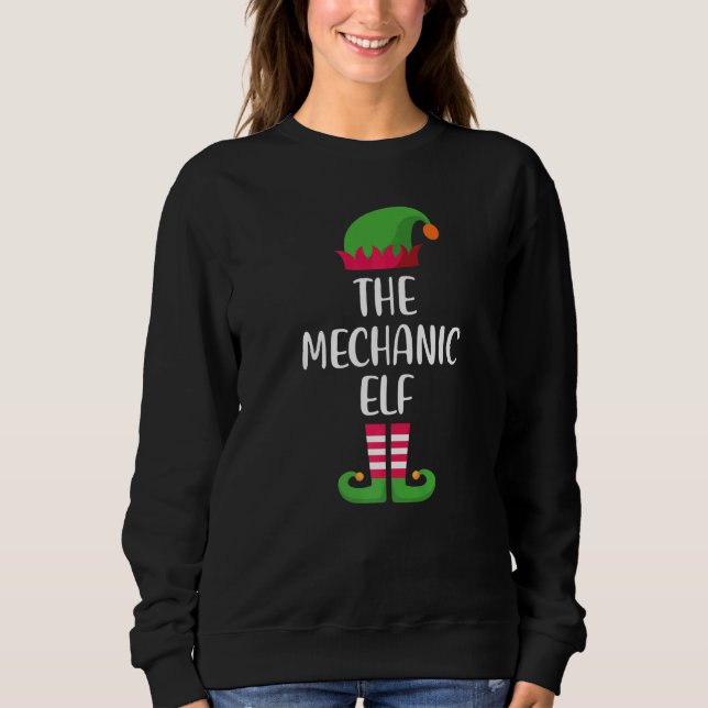 Mechanic Elf Family Matching Group Christmas Pajam T Shirt (Framsida)