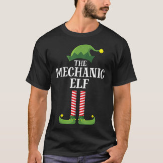 Mechanic Elf Matching Family Group jul Party T Shirt