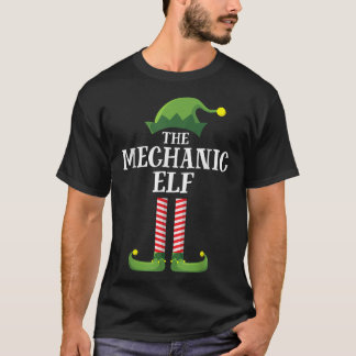 Mechanic Elf Matching Family Group jul Party T Shirt