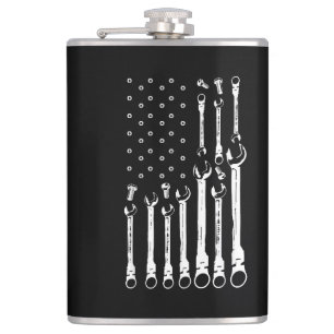 Mechanic Flagga American Patriotic Flagga Car Mech Fickplunta