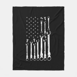 Mechanic Flagga American Patriotic Flagga Car Mech Fleecefilt