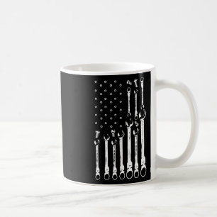 Mechanic Flagga American Patriotic Flagga Car Mech Kaffemugg