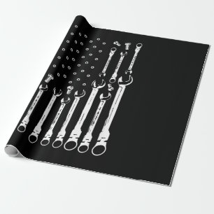 Mechanic Flagga American Patriotic Flagga Car Mech Presentpapper