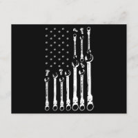 Mechanic Flagga American Patriotic Flagga Car Mech