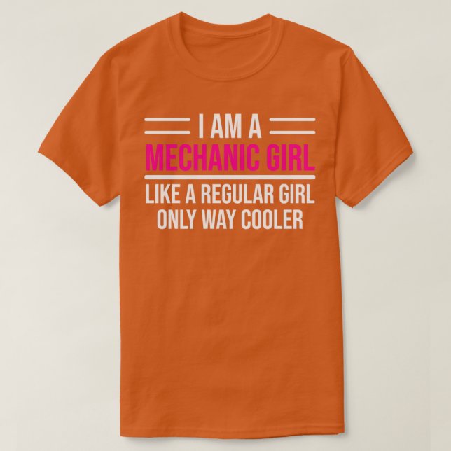 Mechanic Girl Funny Female Mechanic T Shirt (Design framsida)