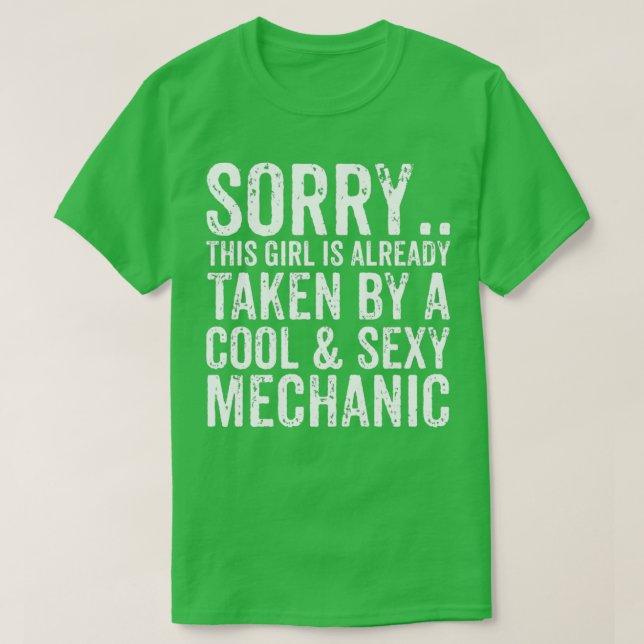 Mechanic Girlkompis Maka Gift från honom T Shirt (Design framsida)