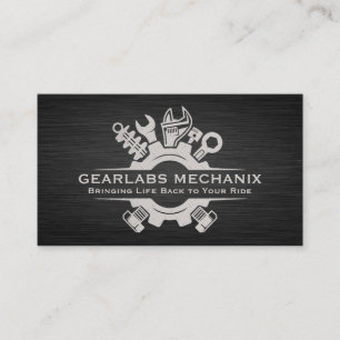 Mechanic Hand Verktyg Stål Logotyp Visitkort