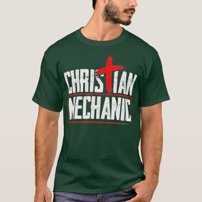 Mechanic Humor inspirational Kor Christian T Shirt (Framsida)