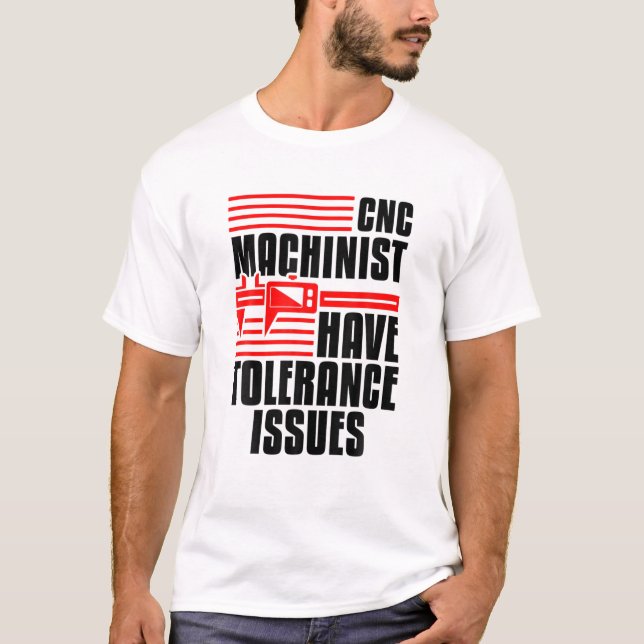 Mechanic Ingenjör operator Funny Cnc Machinist T Shirt (Framsida)