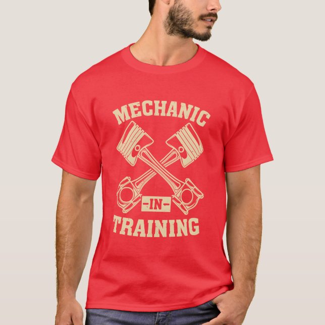Mechanic Inraining Automobile Mechanic Car Mecha v T Shirt (Framsida)