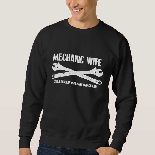 Mechanic Makfe Cute Wrench Lång Ärmad Tröja (Framsida)