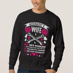 Mechanic Makfe Girlvän Make Bröllop Anniversa Lång Ärmad Tröja