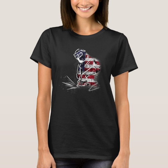Mechanic Metalworkers Usa Foundry Blacksmith Forge T Shirt (Framsida)