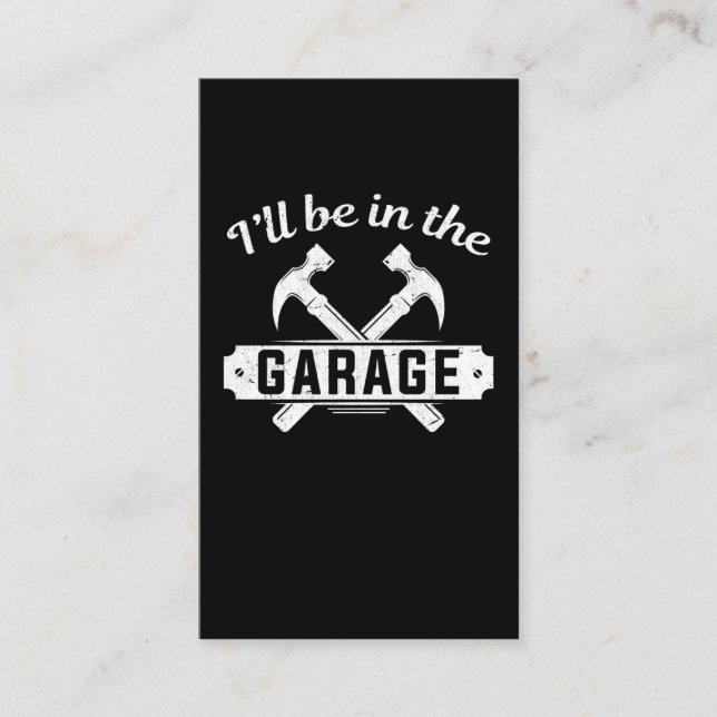 Mechanic Pappa Crateur Garage Repvernör Visitkort (Framsida)