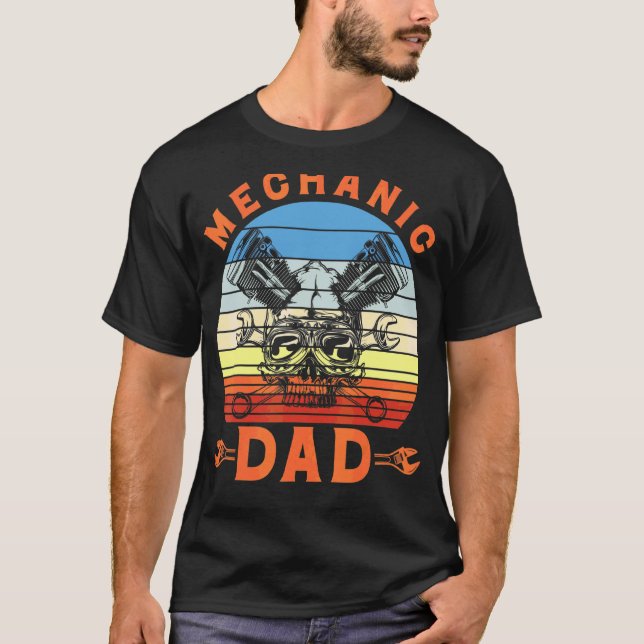 Mechanic Pappa T Shirt (Framsida)