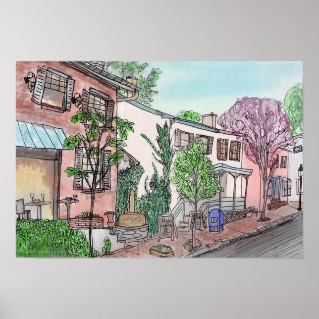 Mechanic Street, New Hope, PA Poster (Framsidan)