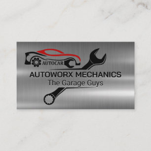 Mechanic Wrench Automatiska tjänster Reparera Visitkort