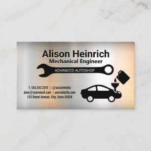 Mechanic Wrench Biljettolja Metallisk Visitkort