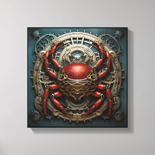 "Mechanica Astralis: Cancer" – Steampunk Zodiak Kr Canvastryck