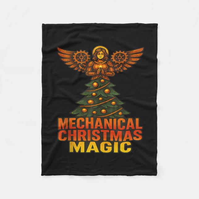 Mechanical Christmas Magic Xmas Fairy Angel Tank T Fleecefilt (Framsidan)