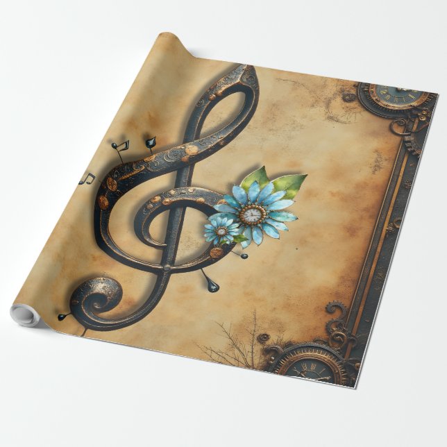 Mechanical  clef  presentpapper (Utrullad)