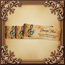 Mechanical clef returadress etikett