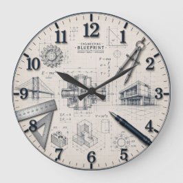  Mechanical Engineer STEM Office & Workshop Decor Stor Klocka