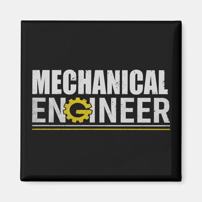 Mechanical Engineering Funny Engineer Magnet (Framsidan)