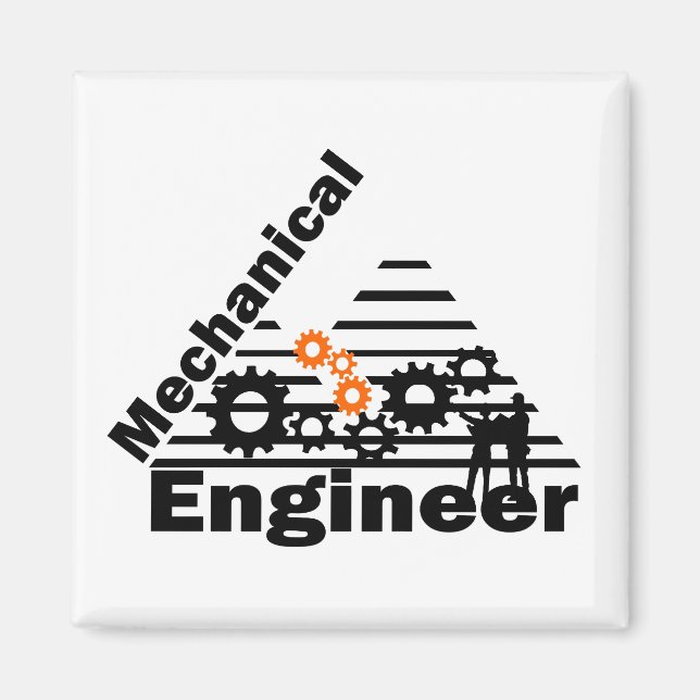 Mechanical Engineering Funny Engineer Magnet (Framsidan)