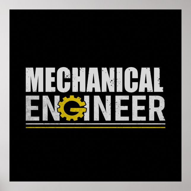Mechanical Engineering Funny Engineer Poster (Framsidan)