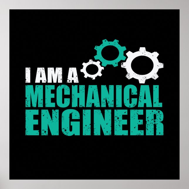 Mechanical Engineering Funny Engineer Poster (Framsidan)