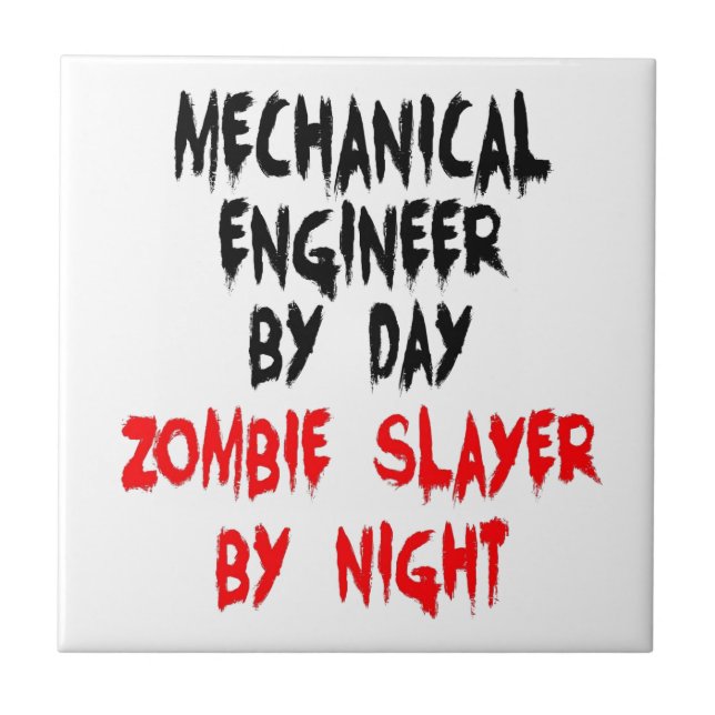 Mechanical Ingenjör Zombie Sayer Kakelplatta (Framsidan)