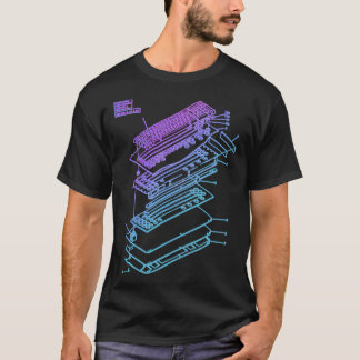 Mechanical Keyboard Patent Drawing Graphic Design  T Shirt