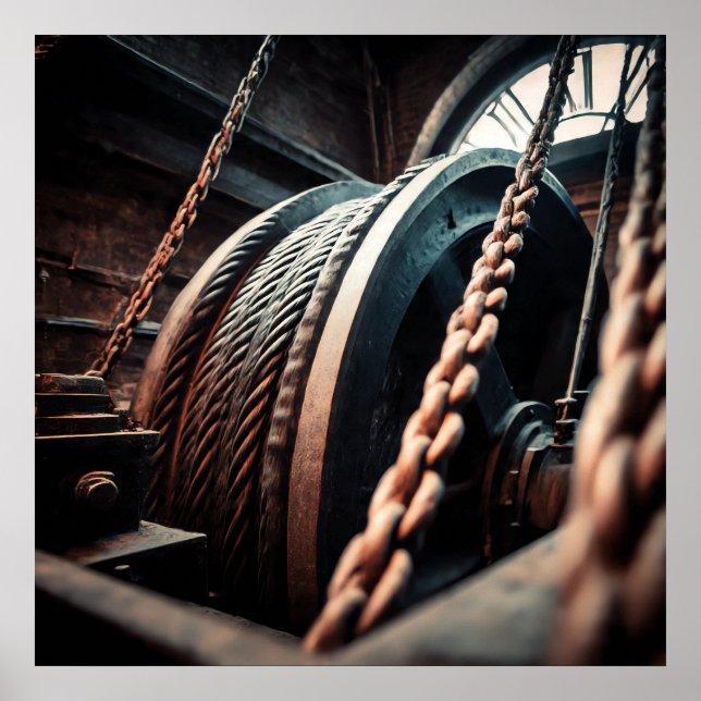 Mechanical Power: Winding Drum and Drive Cable Poster (Framsidan)