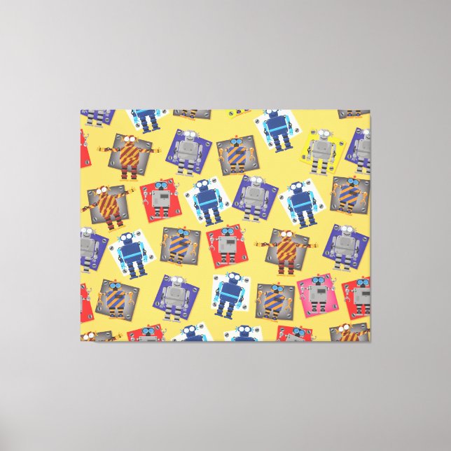 Mechanical Robot Tecknad Canvastryck (Framsida)