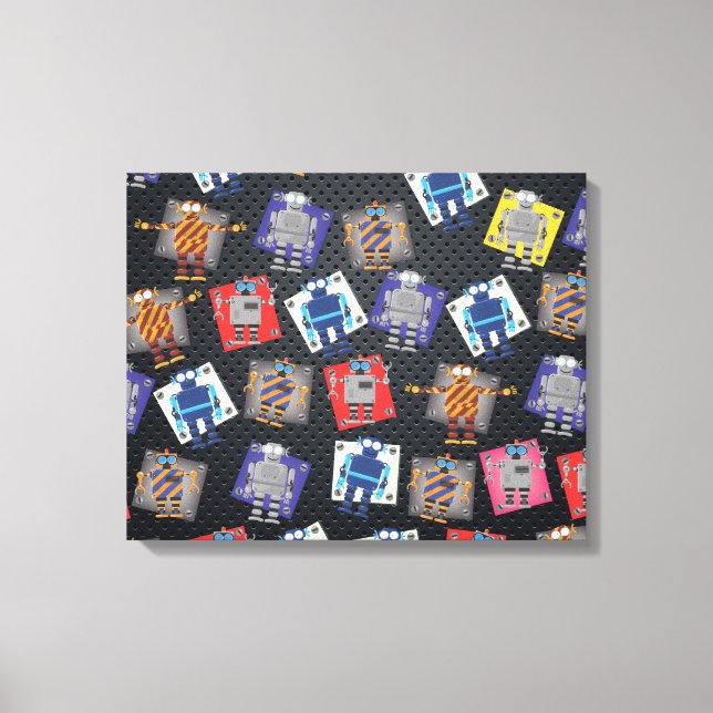 Mechanical Robot Tecknad Canvastryck (Framsida)