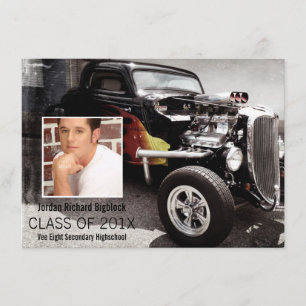 Mechanics Student V8 Emblem Photo Grad Meddelande