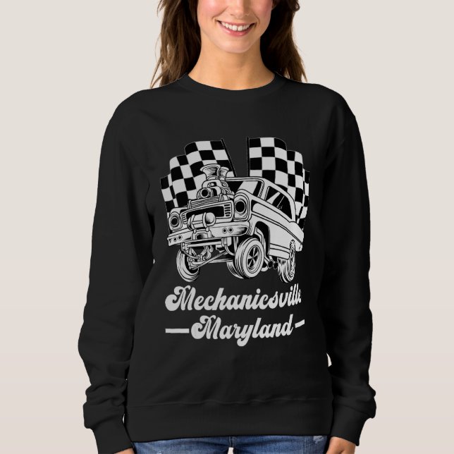 Mechanicsville Maryland Vintage Gasser Nostalgic D T Shirt (Framsida)