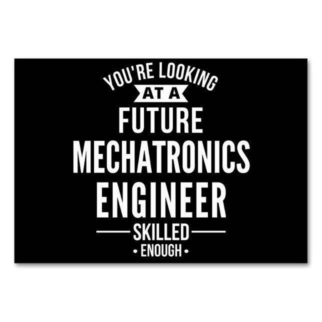 Mechatronics engineer gift bordsnummer (Framsidan)