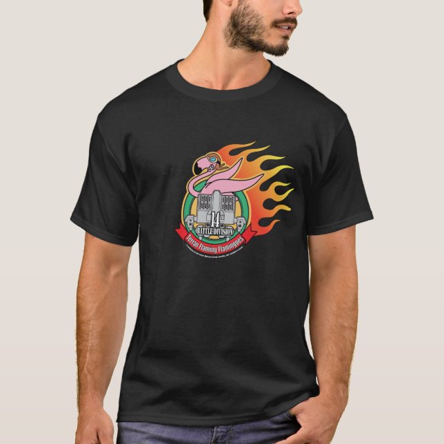 MechCorps flammande FlamingoesTshirt V2 Tee (Framsida)