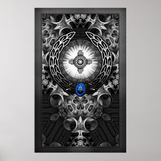 MechTron One Abstrakt Art Poster