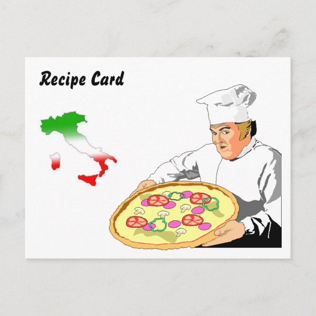 Mecipe Cards Gift set Italia Pizza Vykort (Framsida)