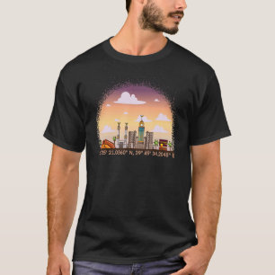 Mecka med koordinater t shirt
