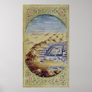 Mecka som omges av bergen av Arafa Poster
