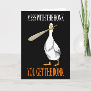 Meckla Med Honk Goose Game Spelare Trä Klubba Kort