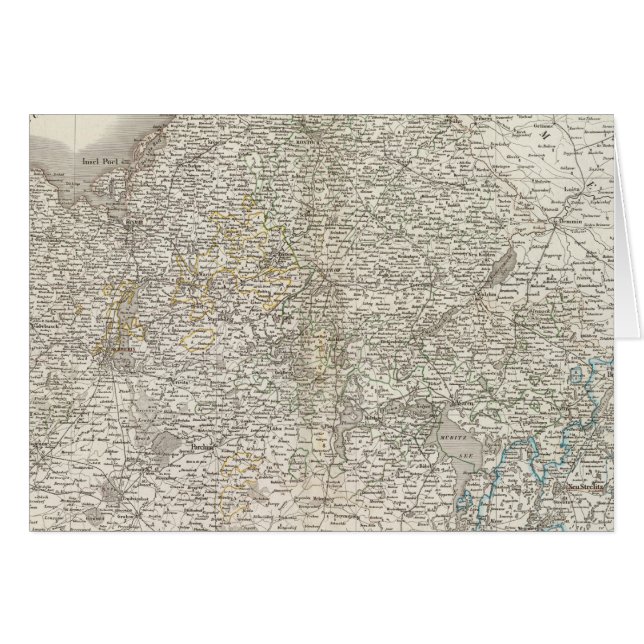 Mecklenburg-Schwerin, Mecklenburg-Strelitz Hälsningskort (Framsidan Horizontal)