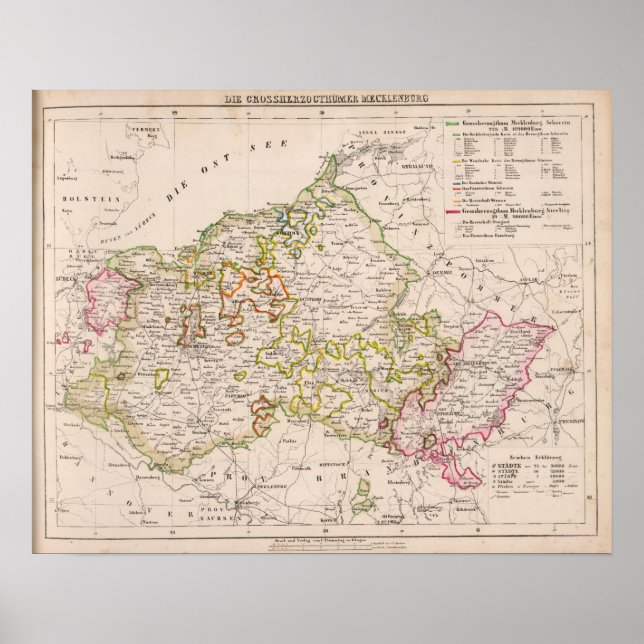 Mecklenburg, Tyskland Poster (Framsidan)